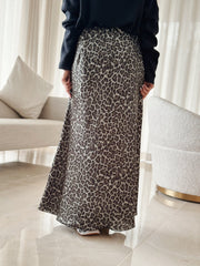 La jupe Athena leopard kaki - Gualap