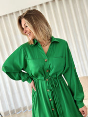 La robe Siham vert - Gualap