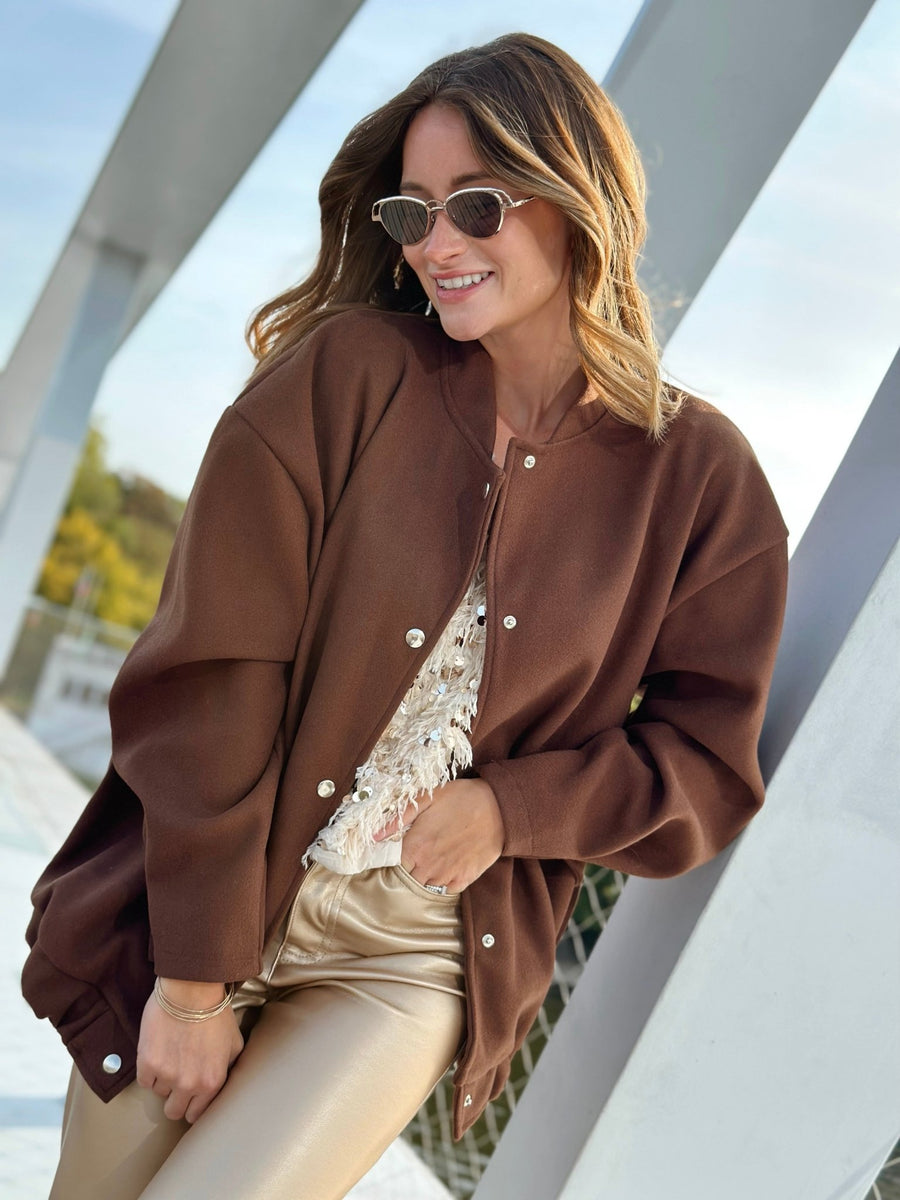 Le bomber Zoe brun - Gualap