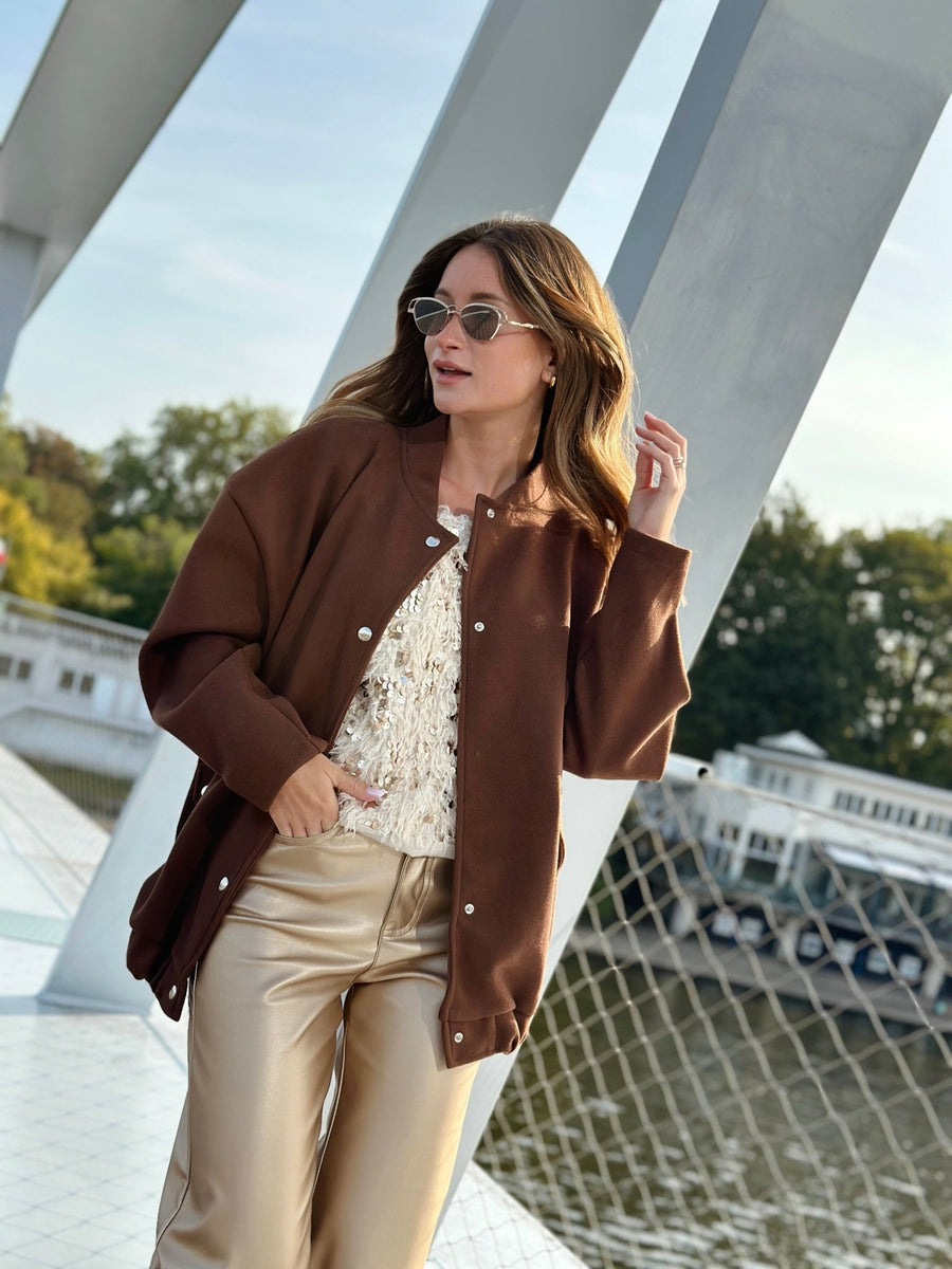 Le bomber Zoe brun - Gualap