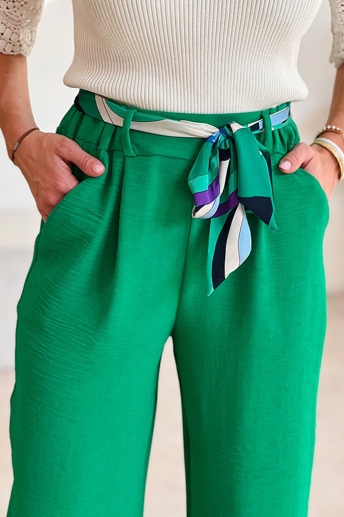 Le pantalon Agnessa vert - Gualap