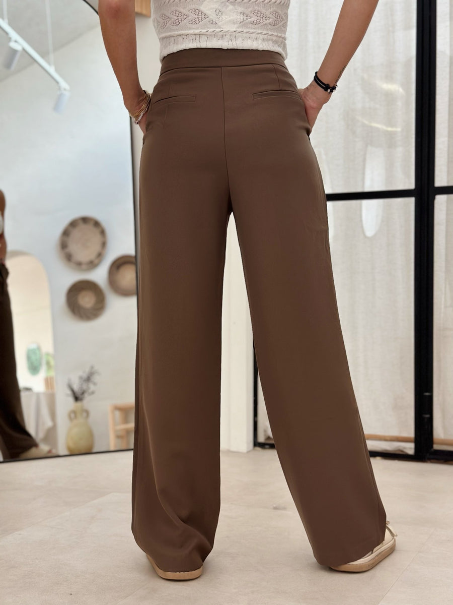 Le pantalon Nessa brun - Gualap