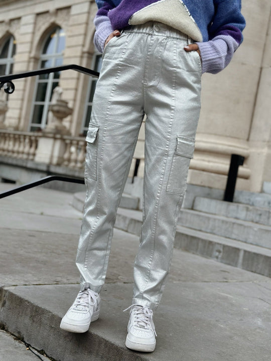 Le pantalon Paola argente - Gualap