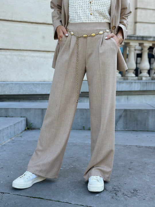 Le pantalon Veronika beige - Gualap