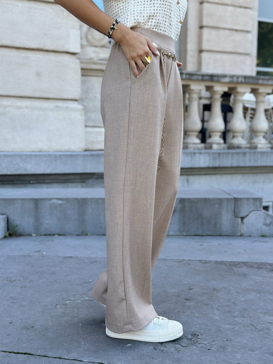 Le pantalon Veronika beige - Gualap