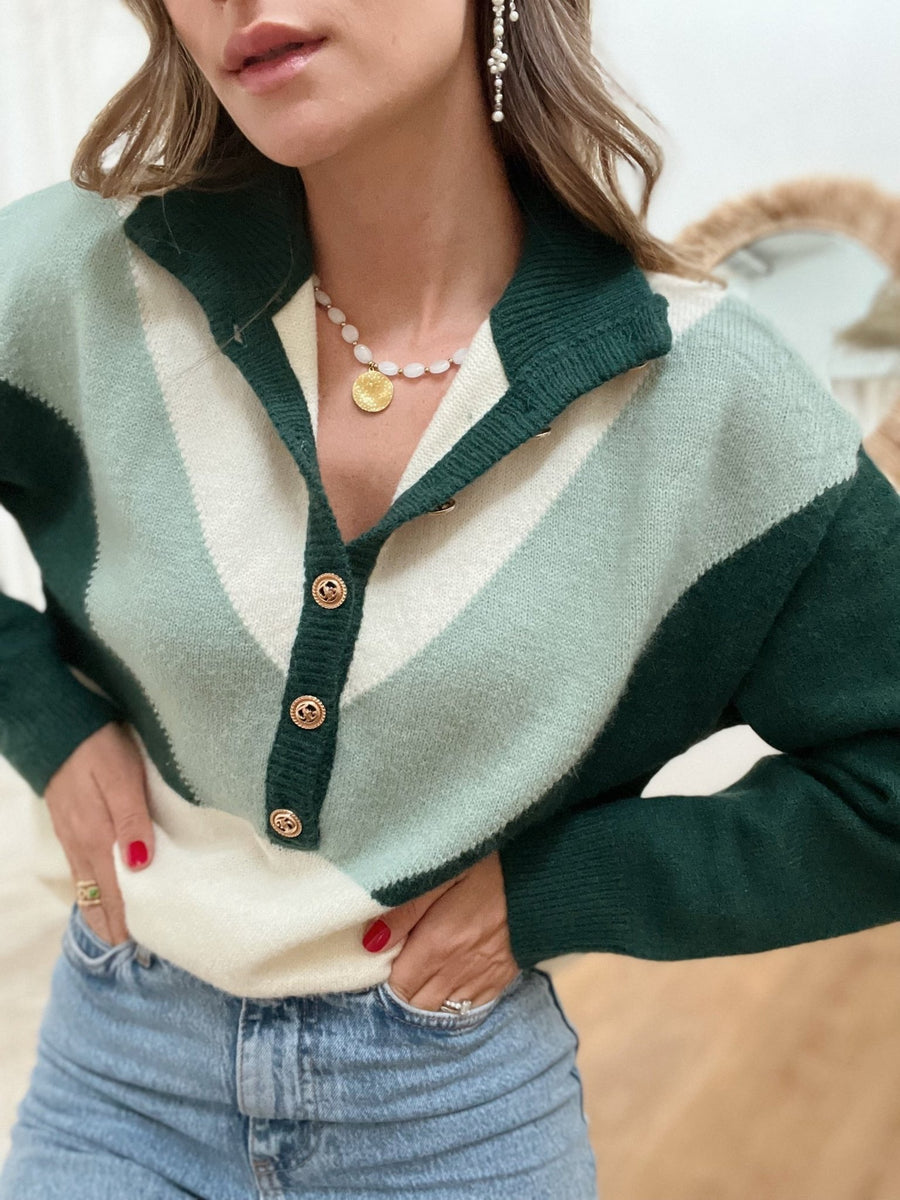 Le pull Beckie vert - Gualap