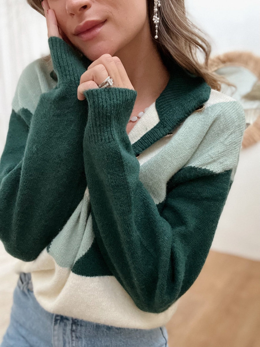 Le pull Beckie vert - Gualap