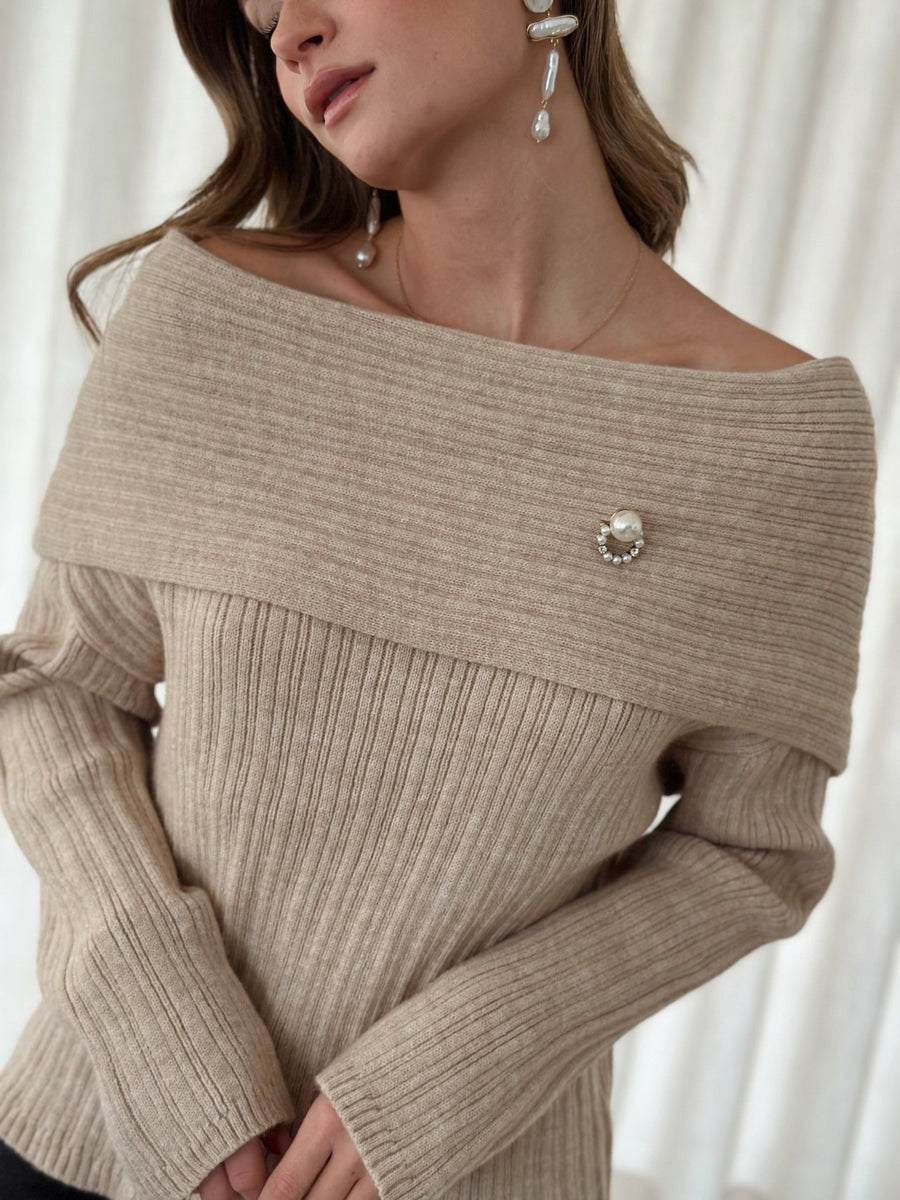 Le pull Ines beige - Gualap