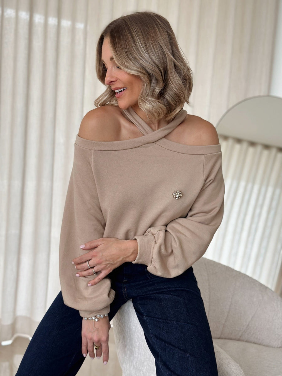 Le pull Justine beige - Gualap