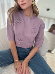 Le pull Kelly mauve - Gualap